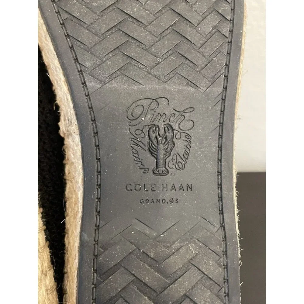Womens Cole Haan Espadrille Black Shoes 6.5‎ B Boho Beach Cloudfeel Stitchlite